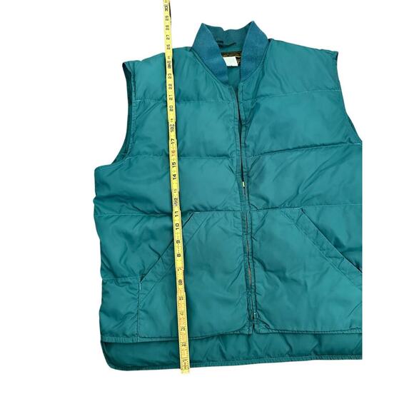 Vintage Eddie Bauer Men's Green goose down  Full Zip Puffer Vest Size Large - Picture 3 of 5